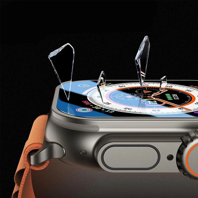 Gehärtetes Glas für Apple Watch Ultra 4/3/2/1 49 mm, Tech-Protect Easy Set Plus, mit Applikator, 2 Stück
