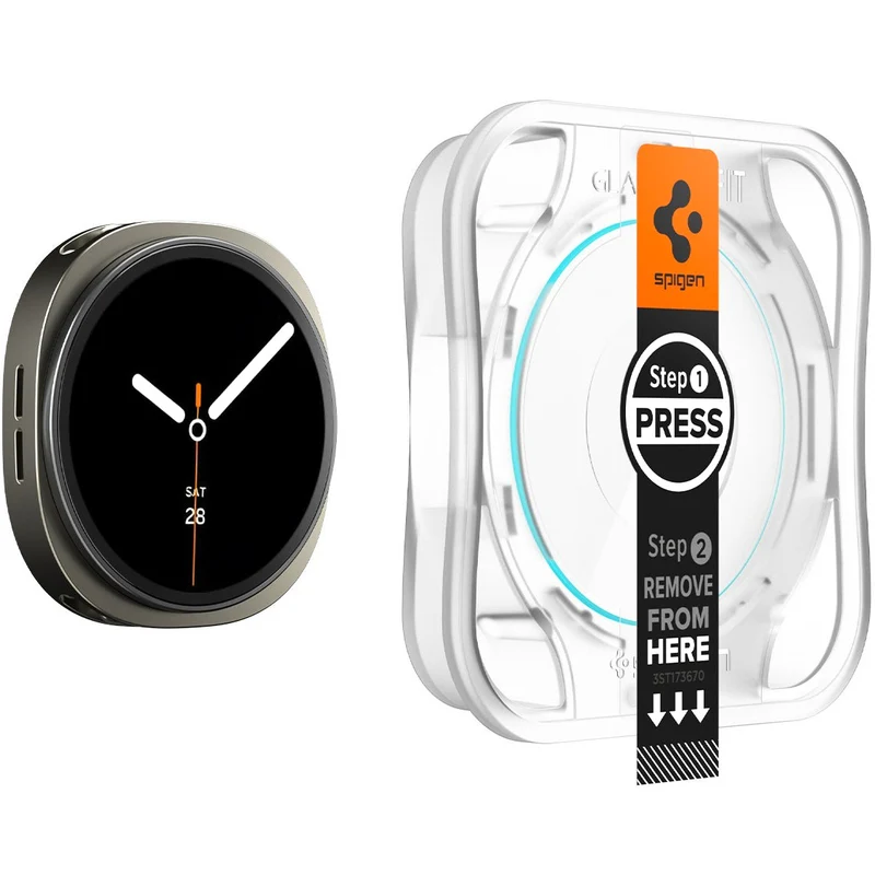 Glas für die Schutzhülle für Galaxy Watch 9 / 8 40mm, Spigen Glas.tR EZ Fit 2-Pack