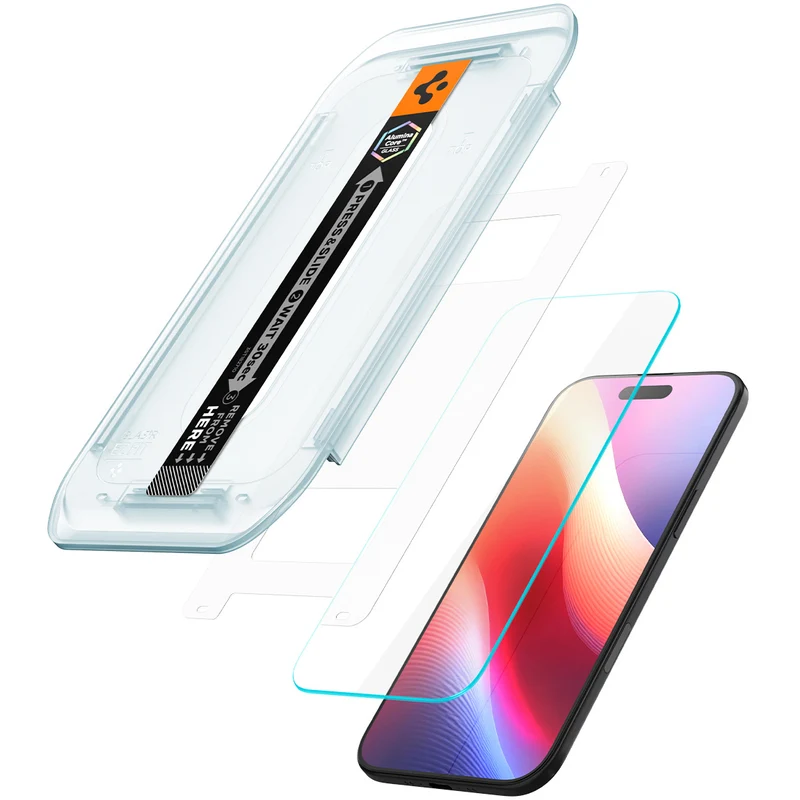 Glas + Applikator für iPhone Air, Spigen Glas.tR EZ Fit 2-Pack (AC)