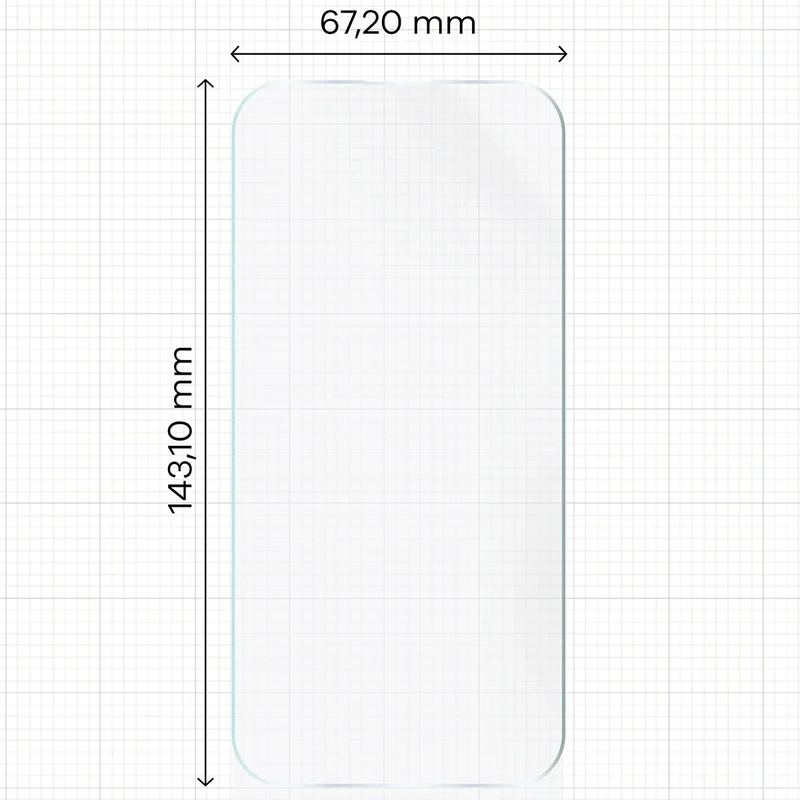 Hydrogel Folie für den Bildschirm für iPhone 15 / 15 Pro / 16 , Bizon Glass Hydrogel Front, 1 Stück