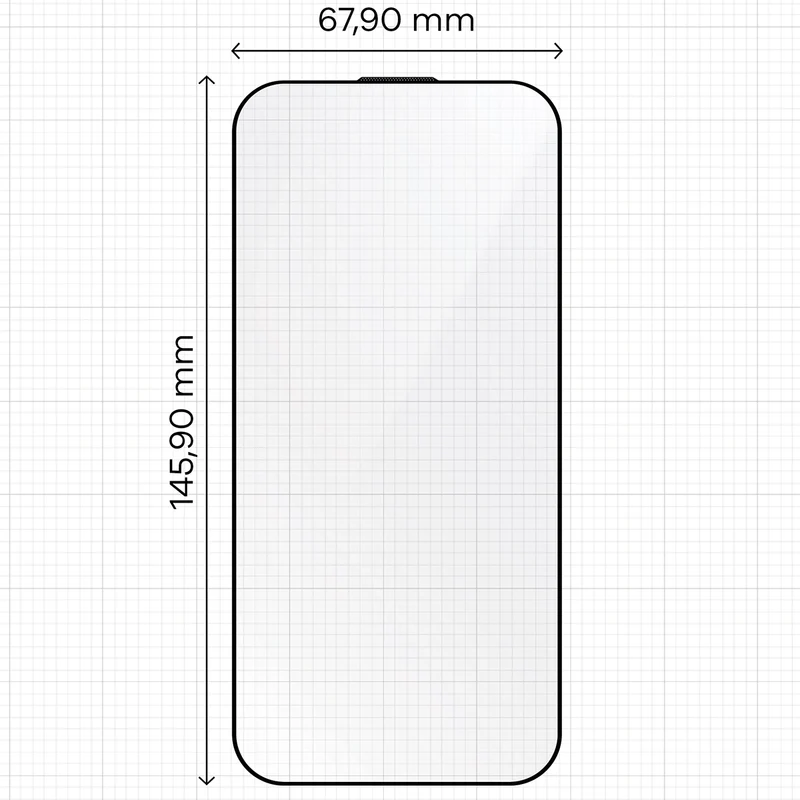 Gehärtetes Glas mit Rahmen zum einfachen Auftragen für iPhone 17, Bizon Glass Aplikator, 2 Stück