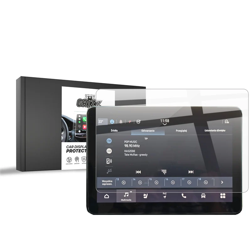 Keramische Autodisplayfolie für Opel Movano 10" (2024-2026), Grizz Protector
