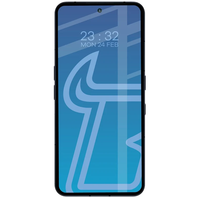 Gehärtetes Glas für Nothing Phone (3), Bizon Glass Edge, Schwarzer Rahmen