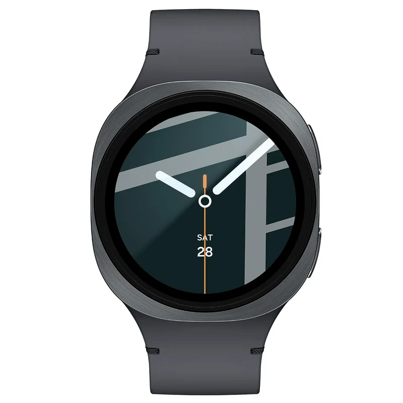 Hybrides Glas für Galaxy Watch 9 / 8 44 mm, Bizon Glass Watch Edge Hybrid, Schwarz