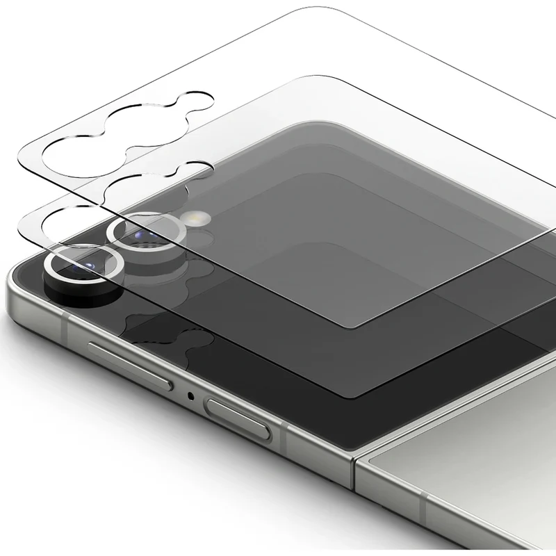 Gehärtetes Bildschirmglas mit Applikator für Galaxy Z Flip7, Ringke Cover Display Pro, Transparent, 2 Stück