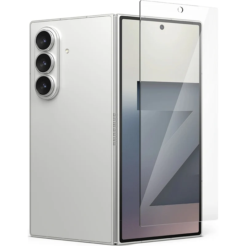 Gehärtetes Bildschirmglas mit Applikator für Galaxy Z Fold7, Ringke Cover Display Easy Slide, Transparent, 2 Stück
