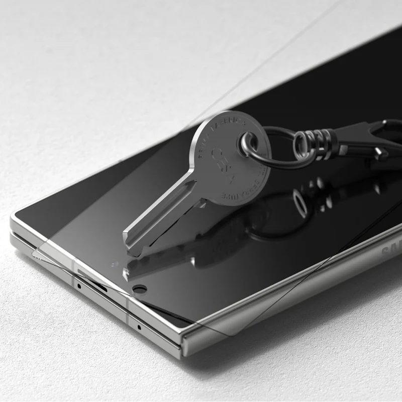 Gehärtetes Bildschirmglas mit Applikator für Galaxy Z Fold7, Ringke Cover Display Easy Slide, Transparent, 2 Stück