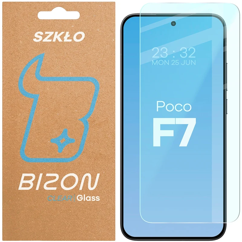 Gehärtetes Glas für Xiaomi POCO F7, Bizon Glass Clear