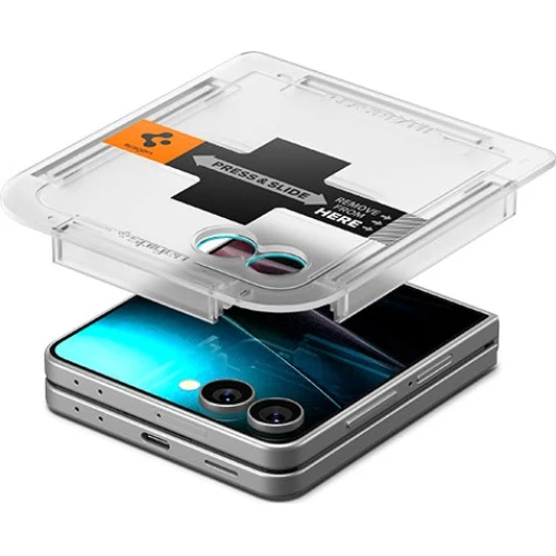 Glas für die Handyhülle für Galaxy Z Flip8 / Flip7, Spigen Glas.tR EZ Fit 2-Pack, Transparent