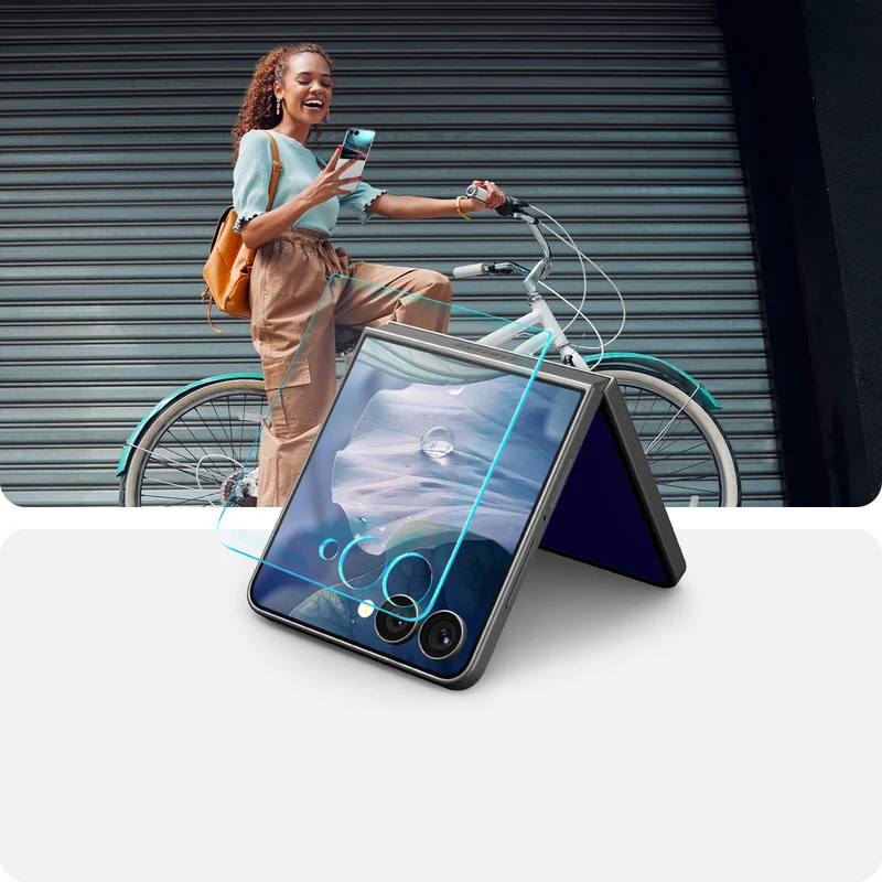 Glas für die Handyhülle für Galaxy Z Flip8 / Flip7, Spigen Glas.tR EZ Fit 2-Pack, Transparent