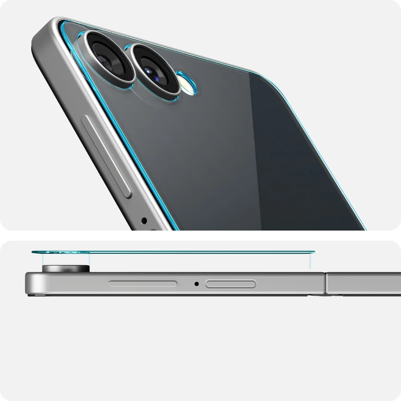 Glas für die Handyhülle für Galaxy Z Flip8 / Flip7, Spigen Glas.tR EZ Fit 2-Pack, Transparent