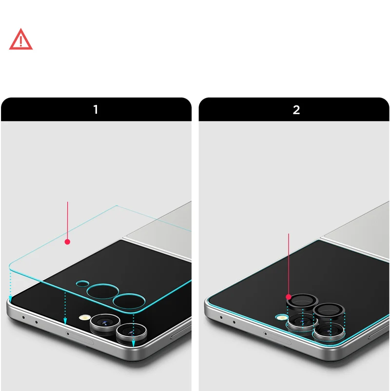 Glas für die Handyhülle für Galaxy Z Flip8 / Flip7, Spigen Glas.tR EZ Fit 2-Pack, Transparent