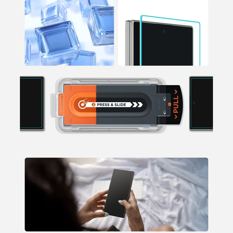 Glas für die Handyhülle für Galaxy Z Fold8 Ultra / Fold7, Spigen Glas.tR EZ Fit 2-Pack