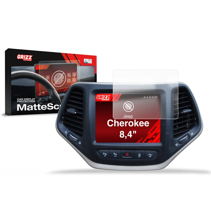 Matte Autodisplayfolie für Jeep Cherokee (2019-2023), Grizz Protector